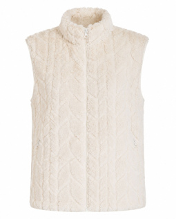 Plüschweste in Creme