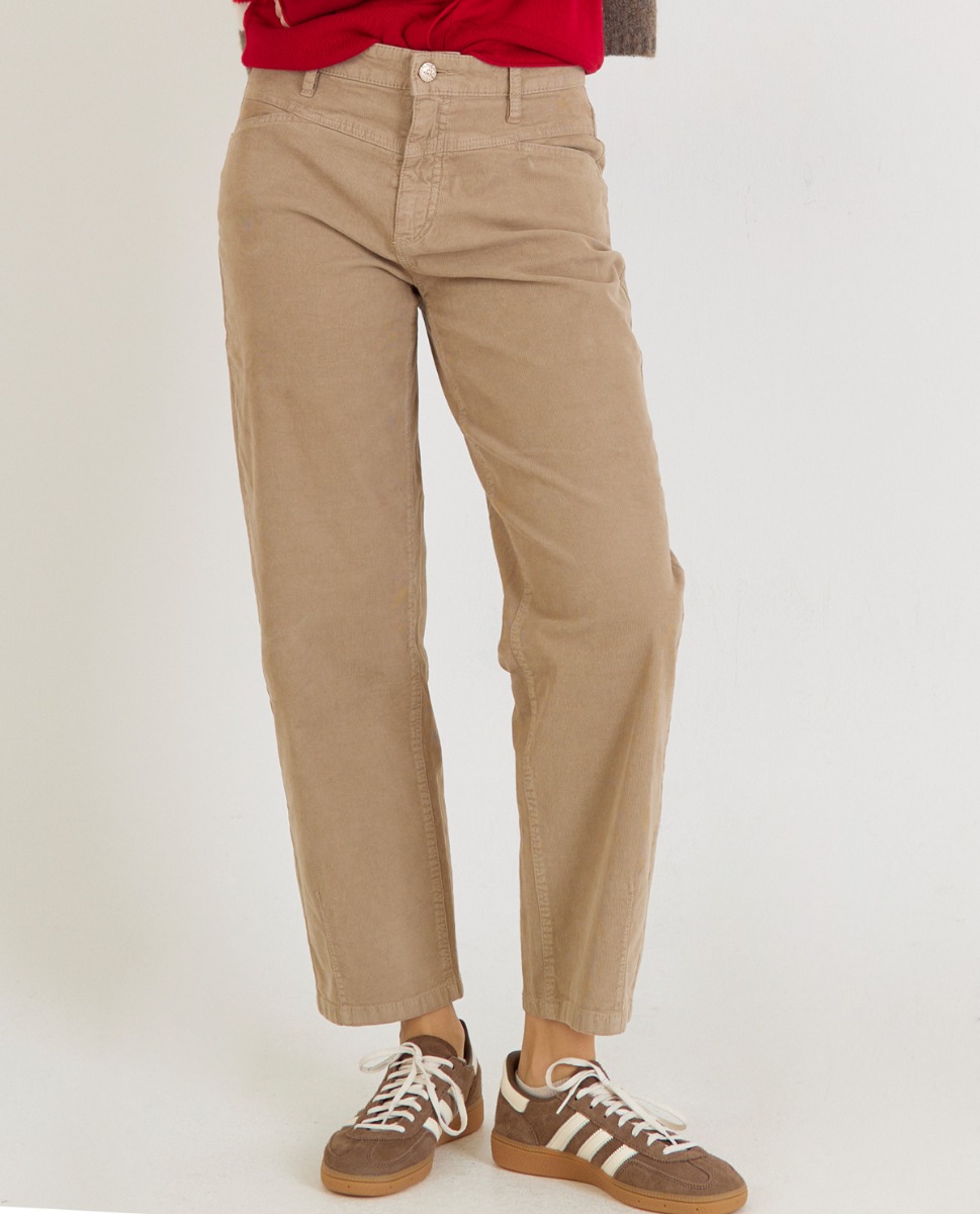Barrel Cordhose in Beige