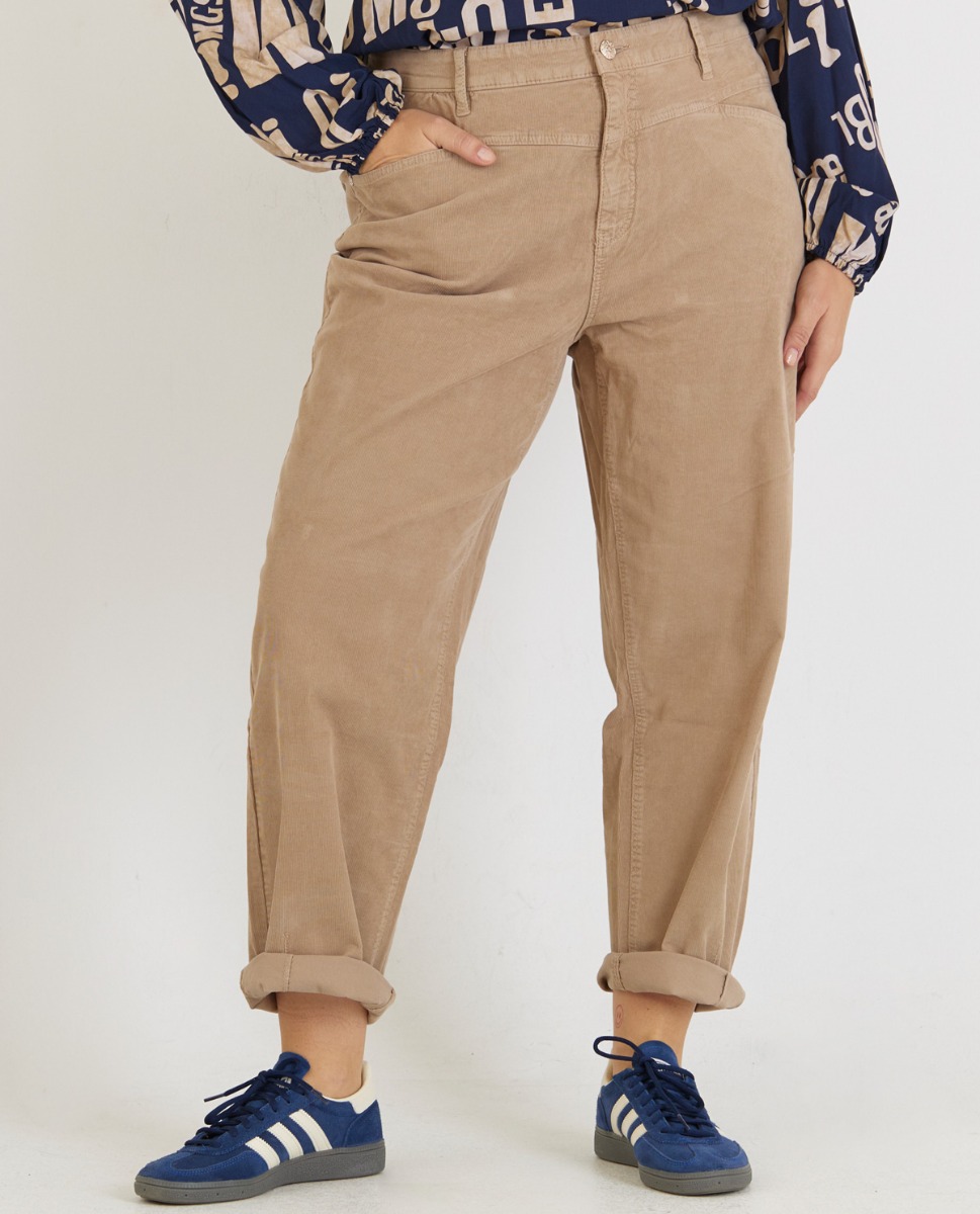 Barrel Cordhose in Beige