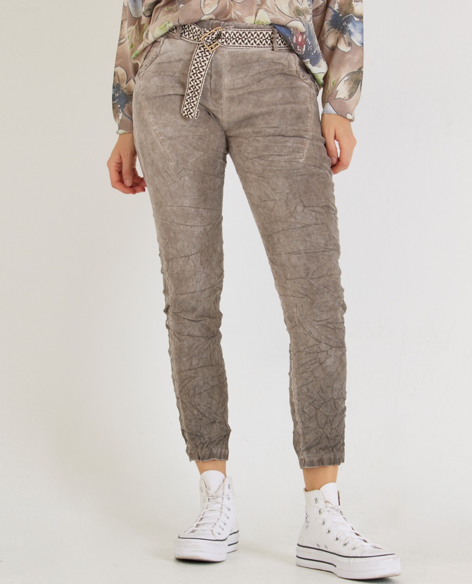 Crash Joggpants in Veloursleder-Optik