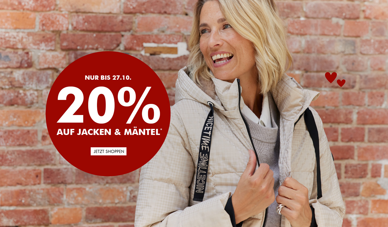 20% auf Jacken & Mäntel